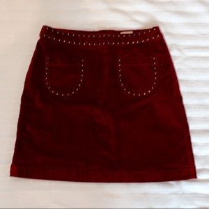 Burgundy velvety skirt